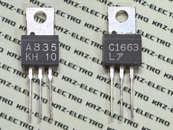 2SA835 2SC1663 photo - SONY complementary pair TO-202N package