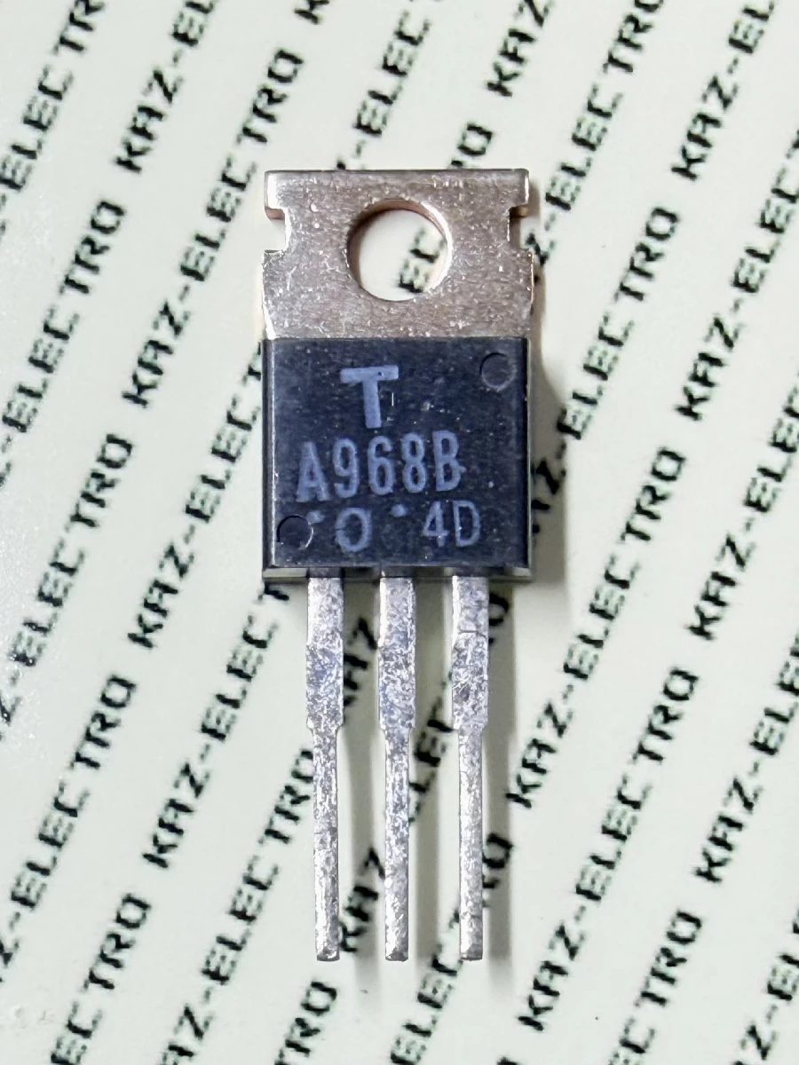 2SA968B-O - 1994 lot, old Toshiba logo but black package replacing former green PNP package, evidence of production rationalization