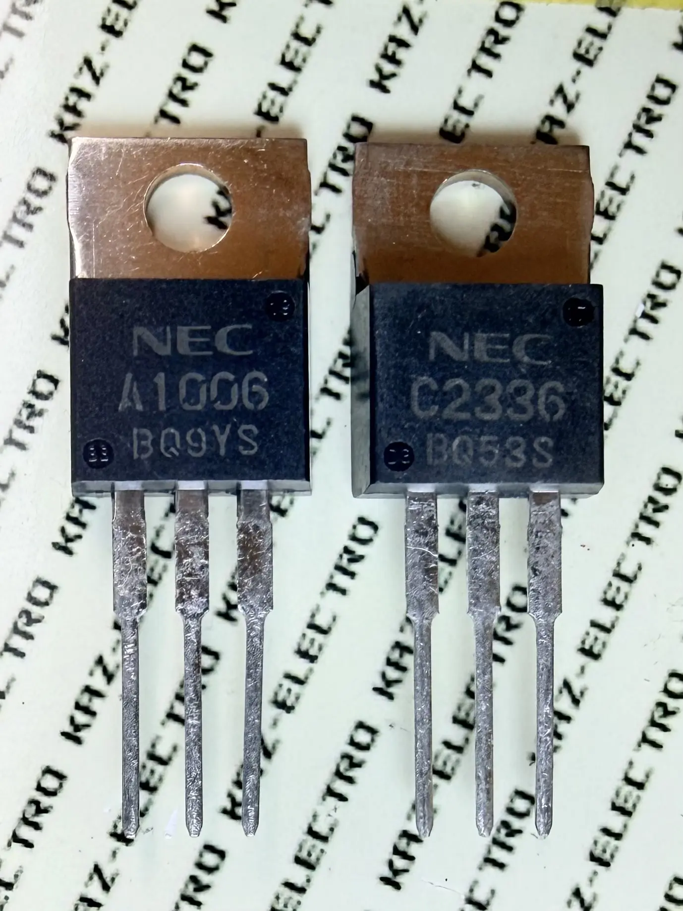 2SA1006B 2SC2336B NEC TO-220 audio driver high voltage Vceo 250V 2SA968 2SC2238 contemporary competitor